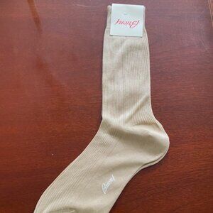 Brioni Men's 100% Cotton Ribbed Socks Size Medium Shoe Size 8-12